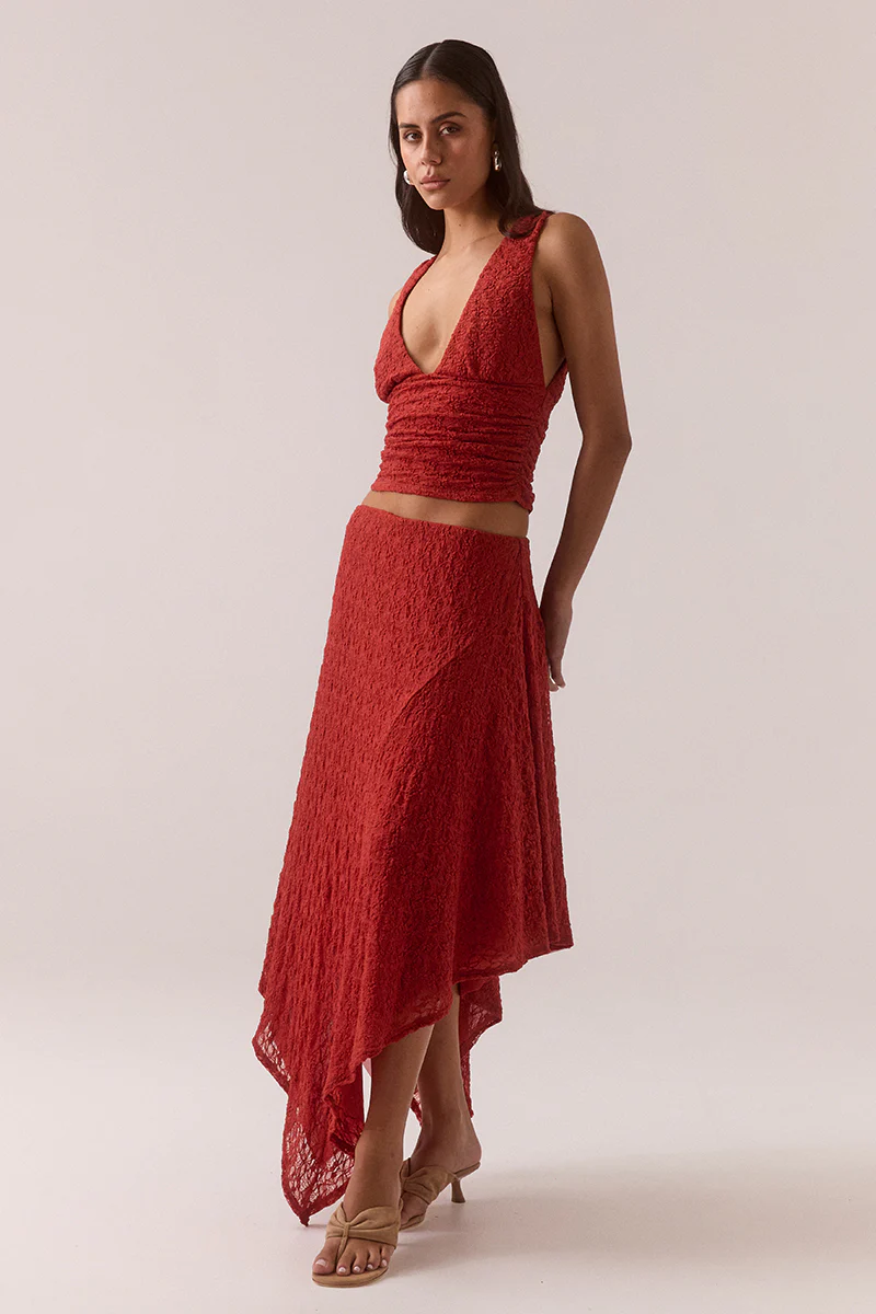 AAILA LACE TOP - BLOOD ORANGE - Image 3