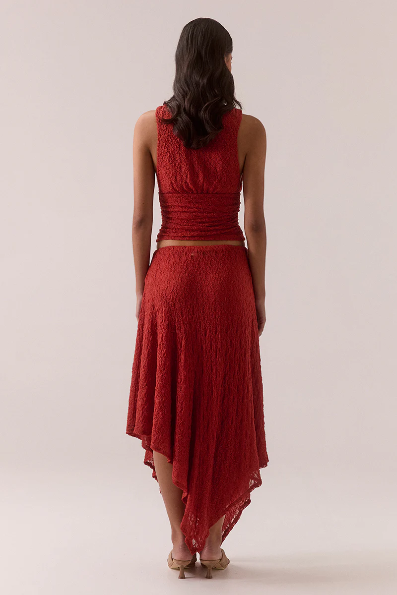 AAILA LACE TOP - BLOOD ORANGE - Image 4
