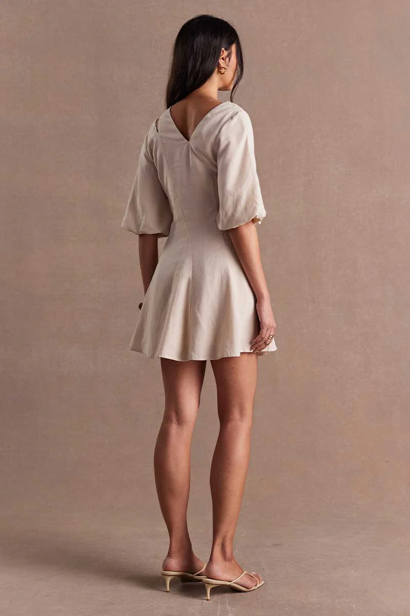 ADORNMENT MINI DRESS - PARCHMENT - Image 4