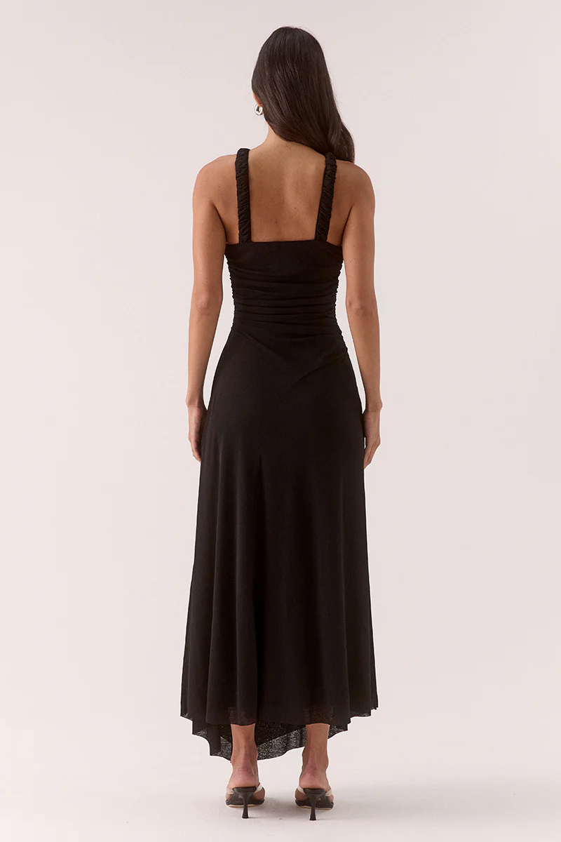 ALORA MIDI DRESS - BLACK - Image 4