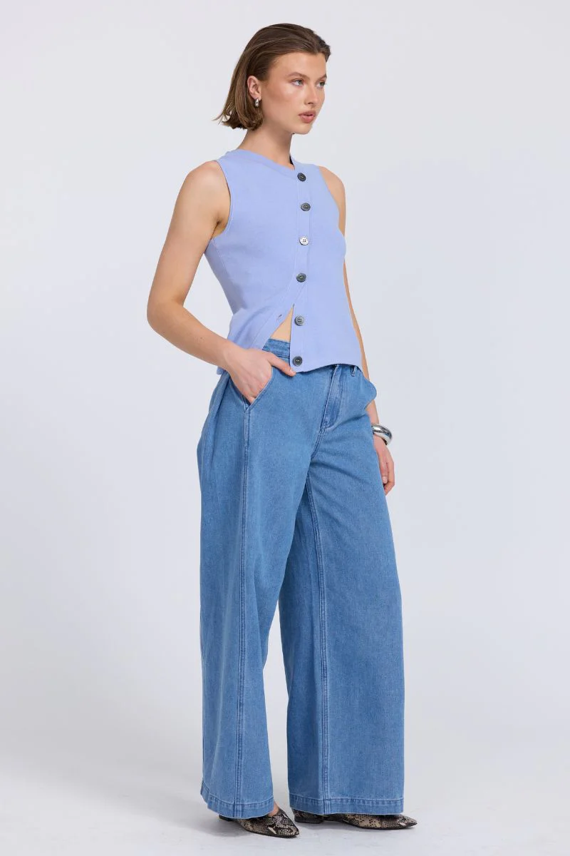 ASTRID KNIT TOP - PACIFIC - Image 3