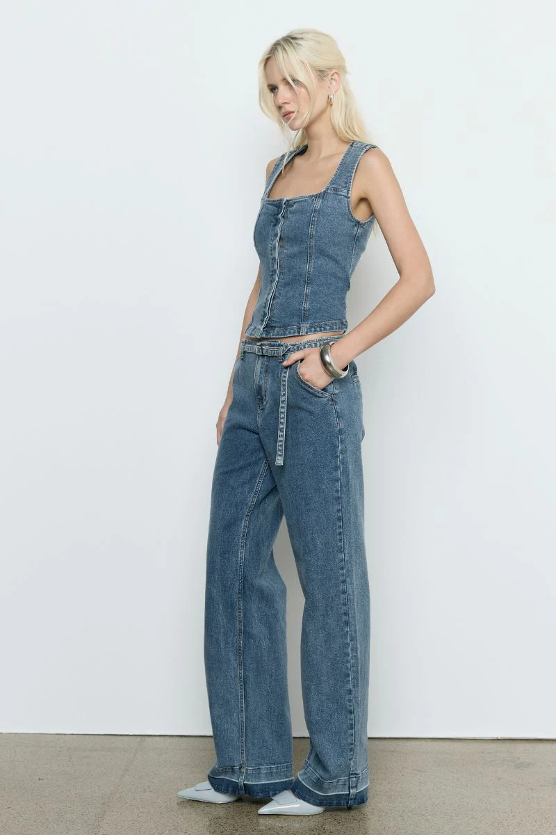 DAWN DENIM BODICE - VINTAGE BLUE - Image 3