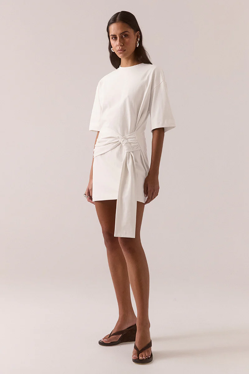 DELANI TEE DRESS - WHITE - Image 3