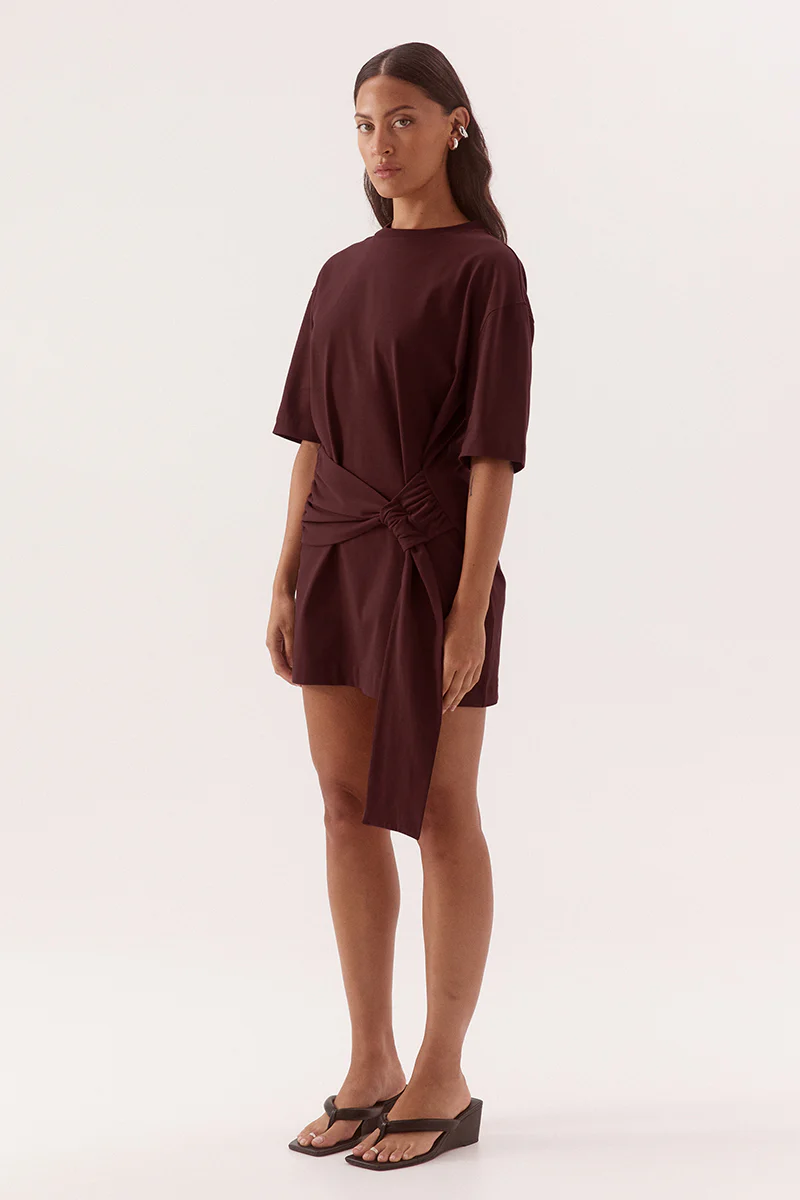 DELANI TEE DRESS - FIG - Image 3