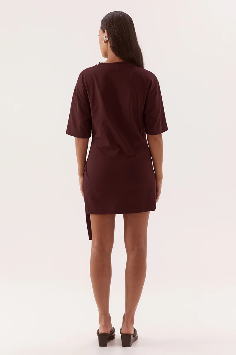 DELANI TEE DRESS - FIG - Image 4