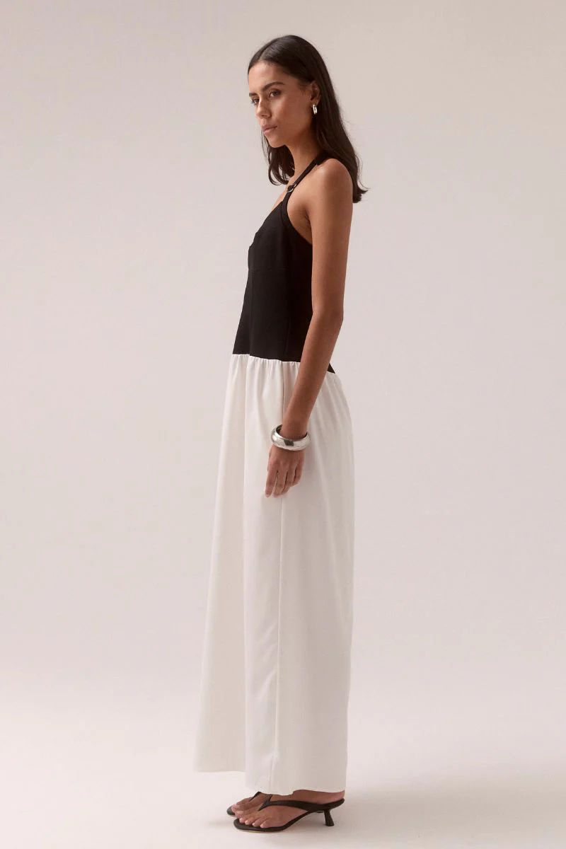 DEMI DRESS - BLACK/CHALK - Image 3