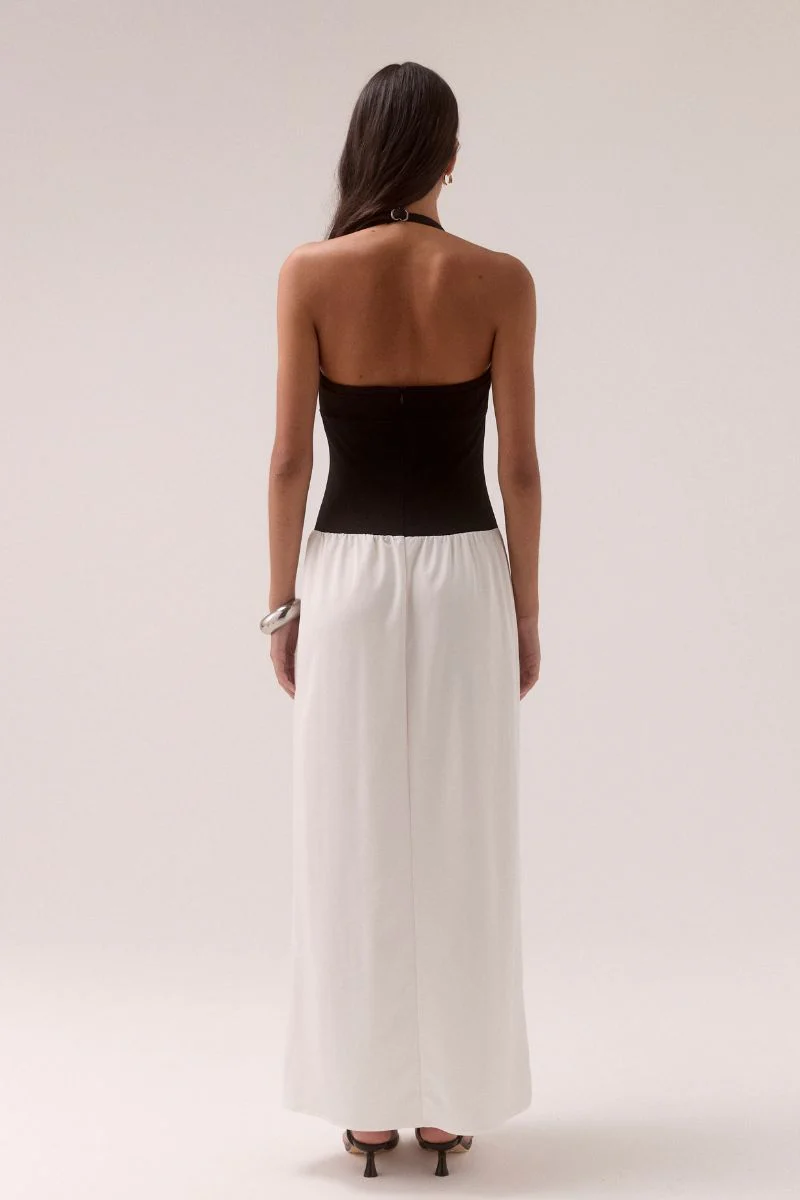 DEMI DRESS - BLACK/CHALK - Image 4