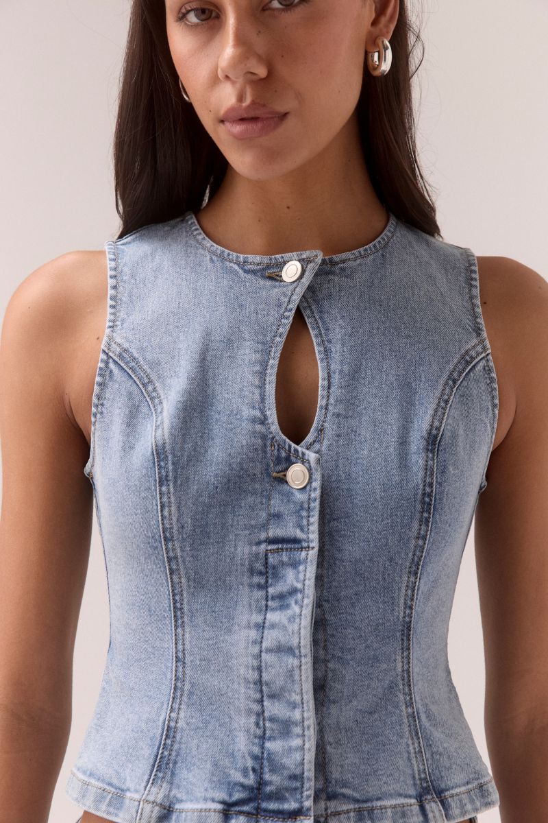ETCH DENIM BODICE - HERITAGE BLUE - Image 4