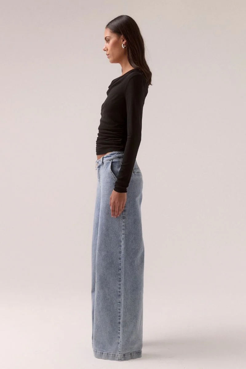 MYRIAD COWL LONG SLEEVE - BLACK - Image 3