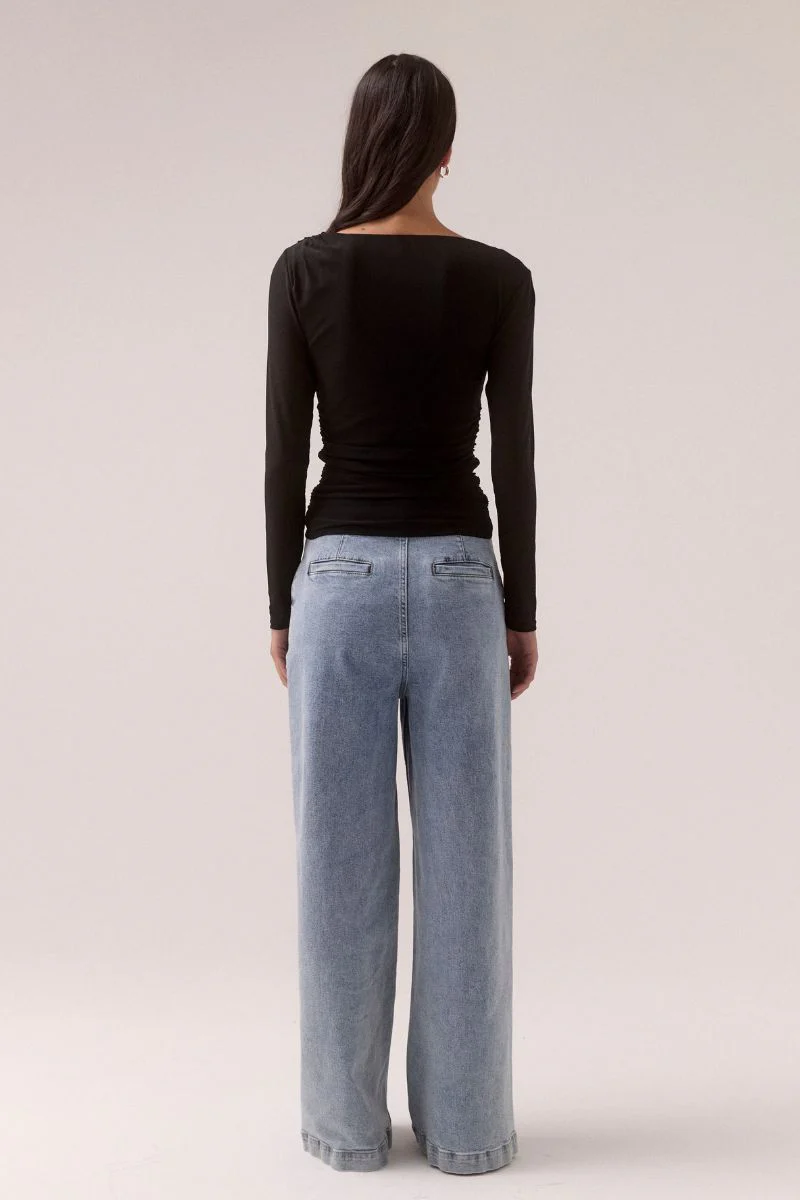 MYRIAD COWL LONG SLEEVE - BLACK - Image 4