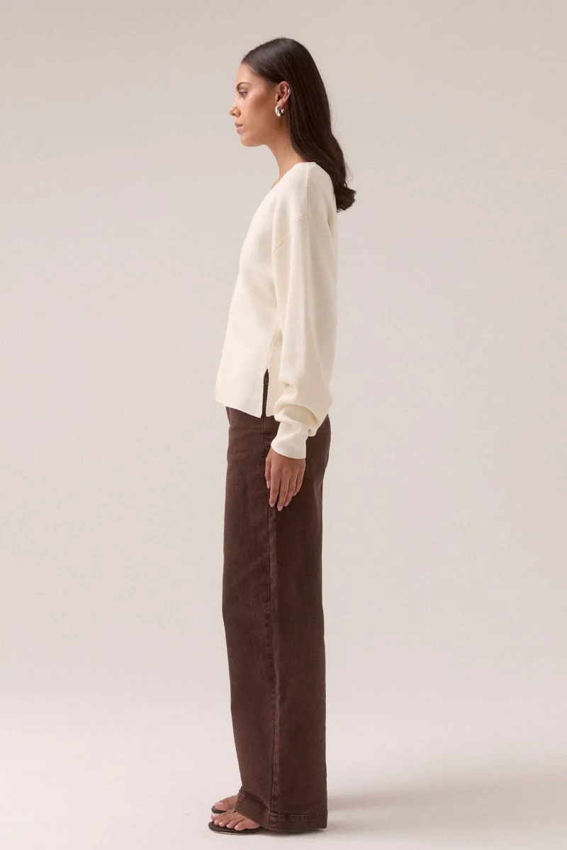 SENTIMENT KNIT CARDI - CHALK - Image 3