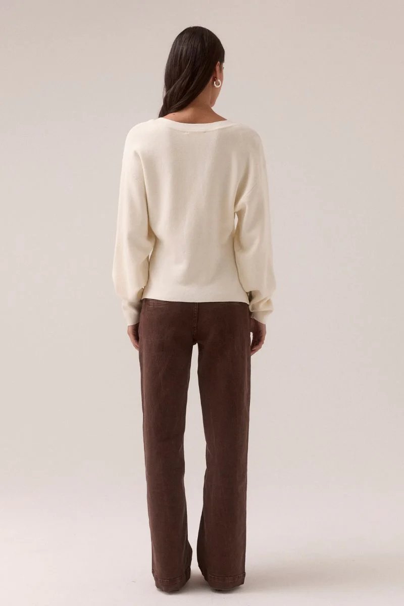 SENTIMENT KNIT CARDI - CHALK - Image 4
